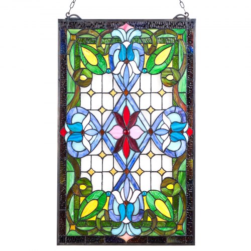 VEVOR Stained Glass Window Hanging Panel - 17 x 29 inch