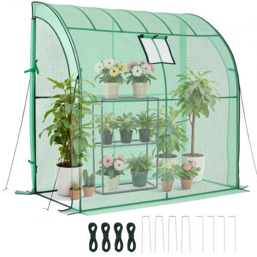 VEVOR Walk-in Green House, 78 x 39.4 x 78.7 in, Greenhouse with