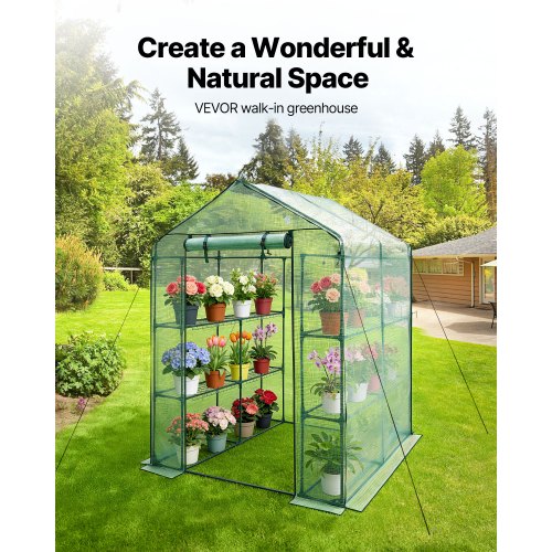 VEVOR Walk-in Greenhouse, 55.5