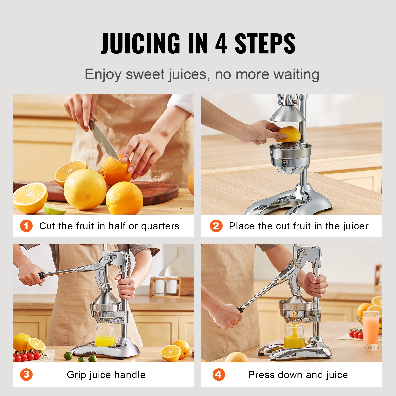 Manual Juicer Citrus Lemon Squeezer, Handheld Lemon Juicer Squeezer