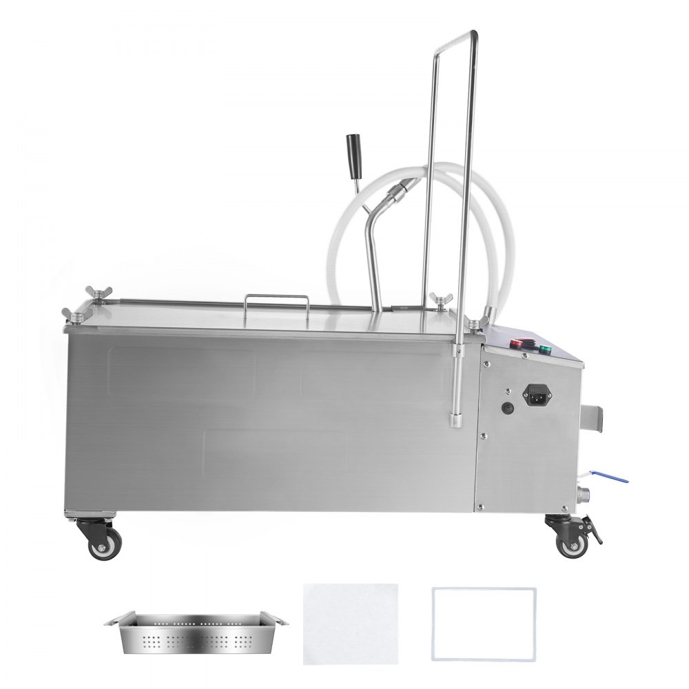VEVOR Mobile Fryer Filter, 55L Oil Tank Capacity, Oil Filtration System ...