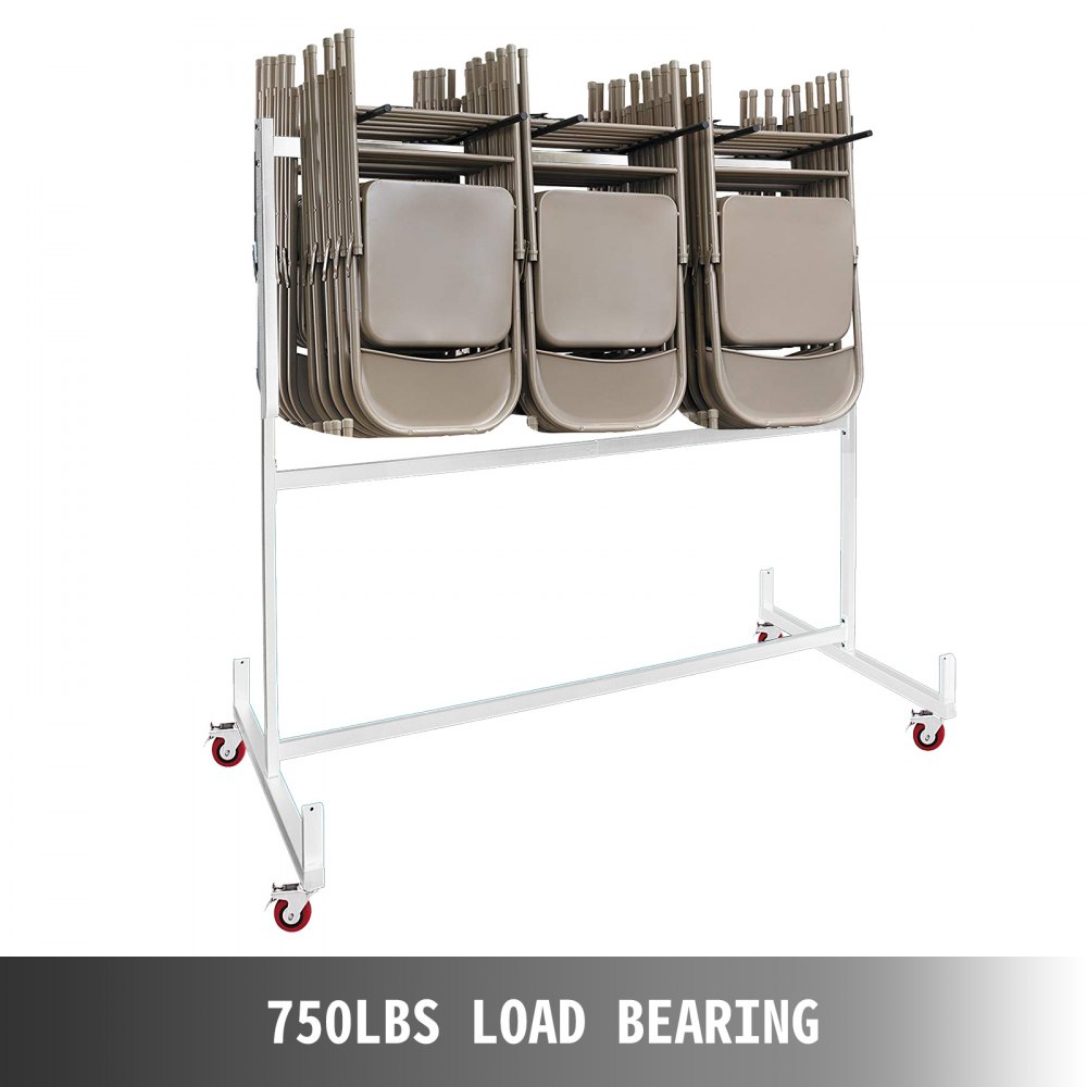 VEVOR Folding Chair and Table Cart 750lbs Capacity Combo Cart for 42 ...