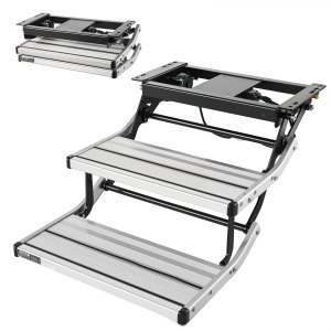 VEVOR RV Steps, 2-Step, 440 lbs Load Capacity, Electric Retractable RV ...