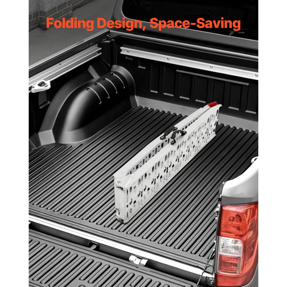 Loading Ramp With Grab Handle VEVOR Aluminum Ramps, 750 lbs, 1Pcs Heavy-duty Ramps with Wider Ramp ...