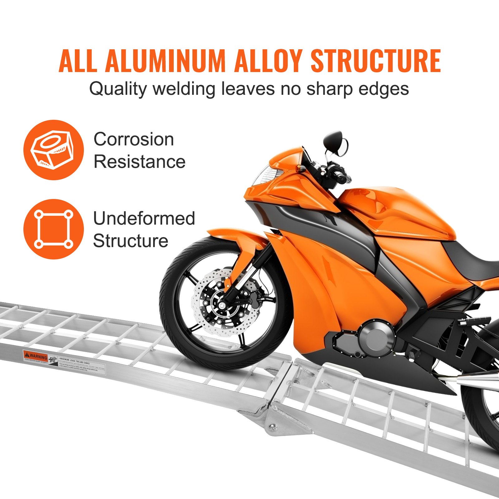 VEVOR Motorcycle Ramps, 750lbs Folding Loading Ramps for Pickup Trucks ...